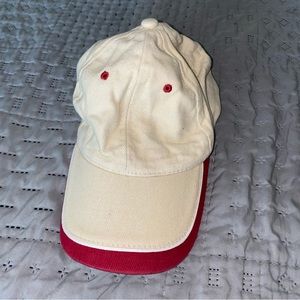 ✨✨Cream and Red Rim Baseball Cap✨